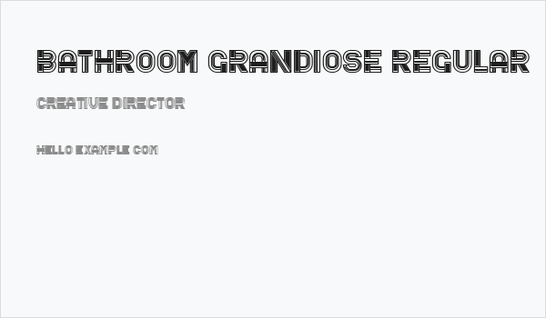 Bathroom Grandiose Regular Business Card