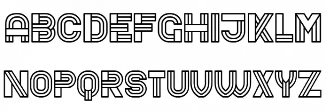 Bathroom Hollow Regular Font Alte caractere