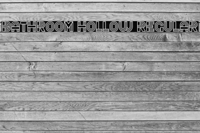 Bathroom Hollow Regular Font examples