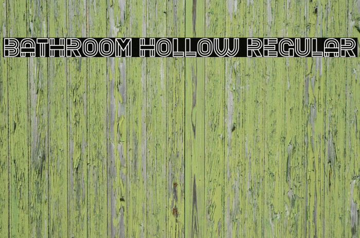 Bathroom Hollow Regular Font examples