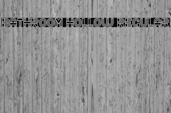 Bathroom Hollow Regular Font examples