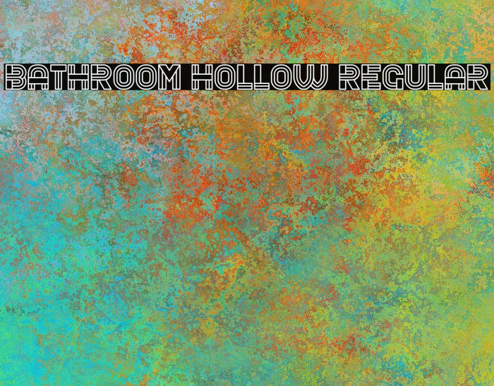 Bathroom Hollow Regular Font examples