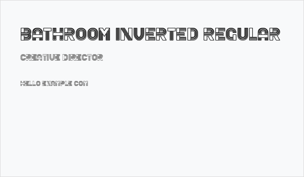 Bathroom Inverted Regular Business Card