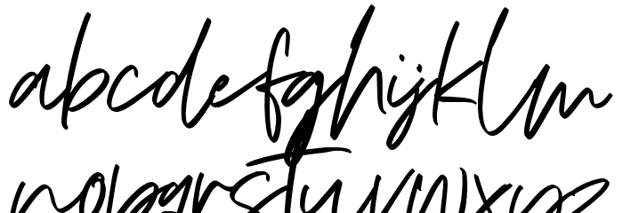 Bathsy Free Normal Font LOWERCASE
