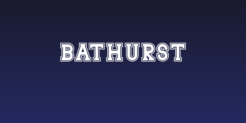Bathurst Social Header