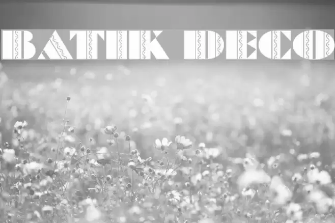 Batik Deco Font examples