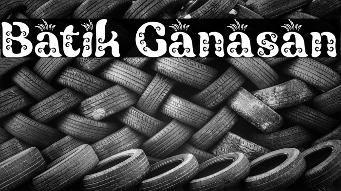 Batik Ganasan Font examples