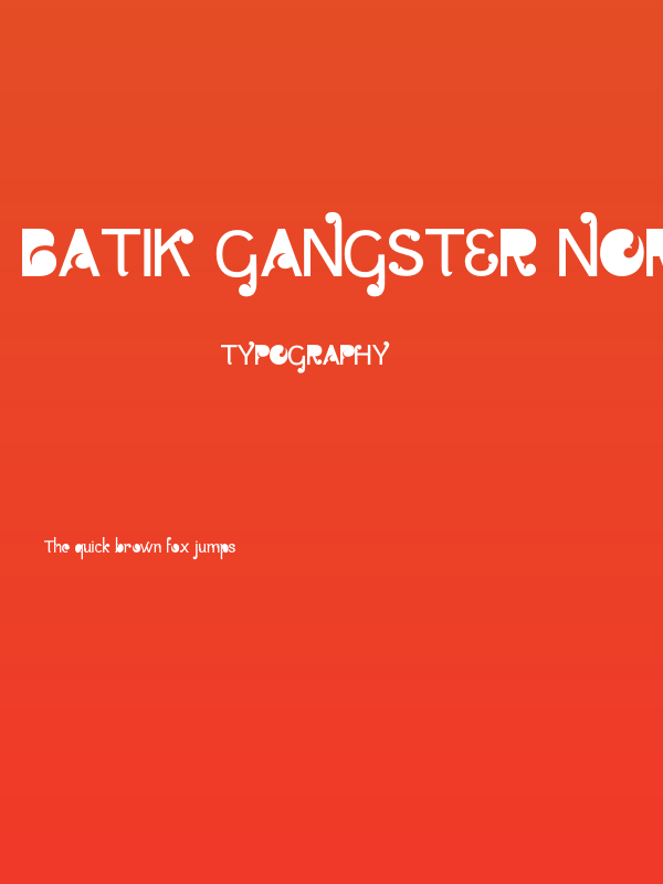Batik Gangster Normal Poster