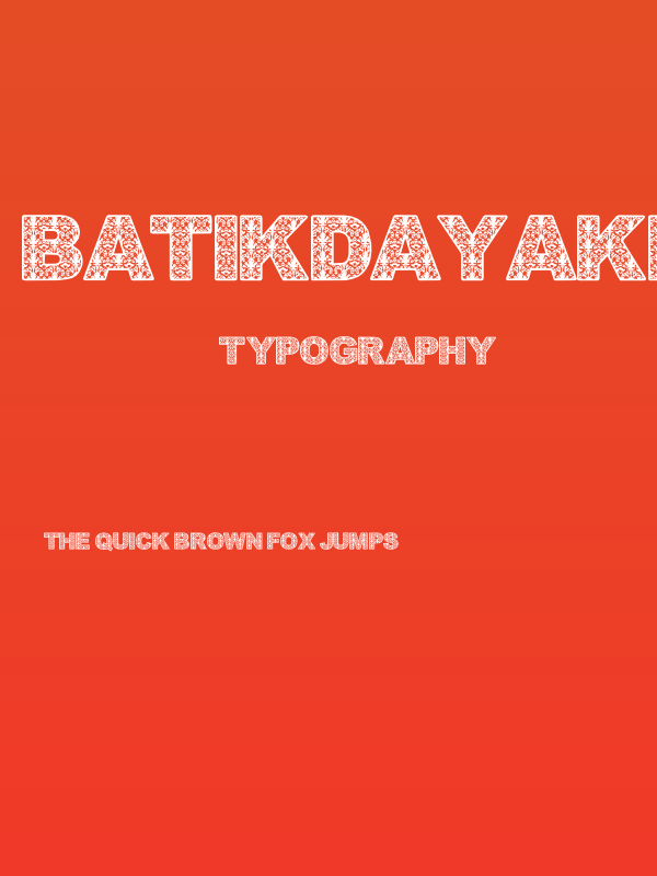 BatikDayakFont Poster