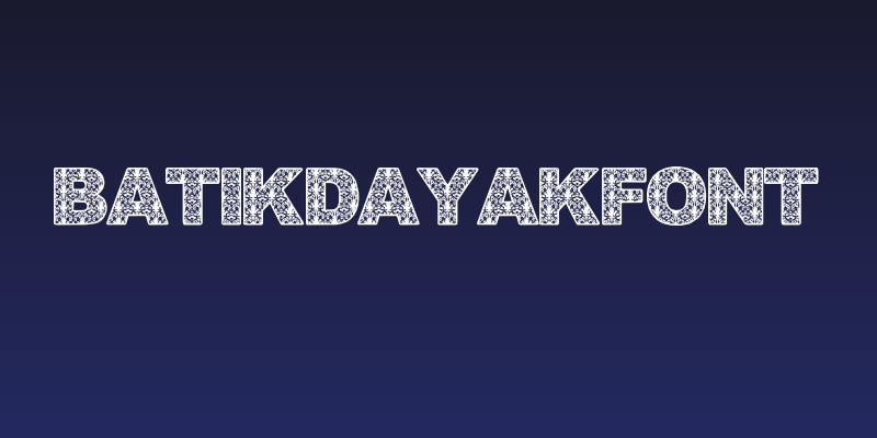 BatikDayakFont Social Header