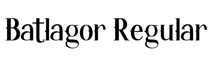 Batlagor Regular  font caratteri gratis