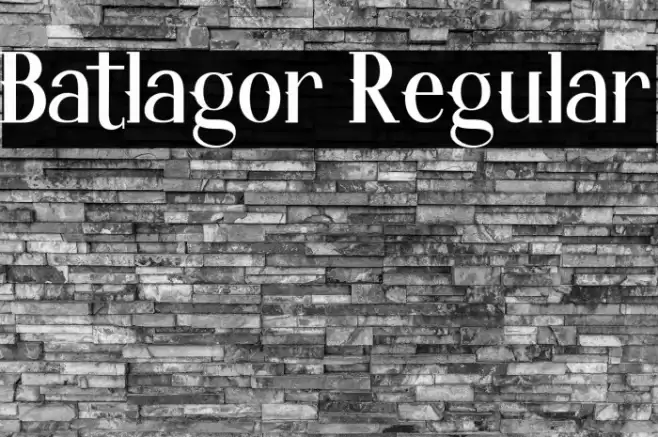 Batlagor Regular Font examples