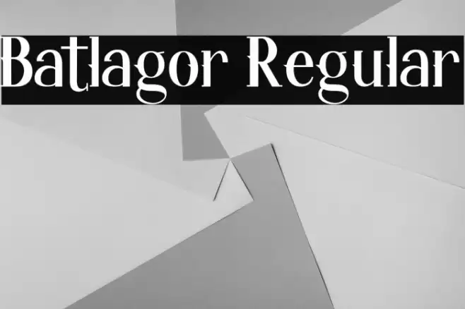 Batlagor Regular Font examples