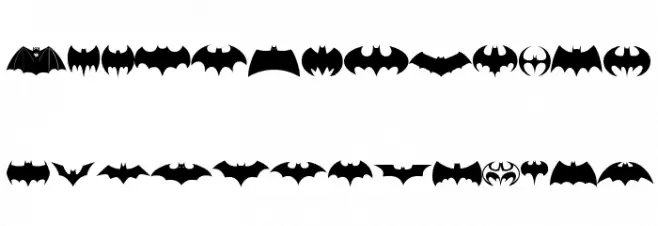 Batman Evolution Logo Font Schriftart Groß