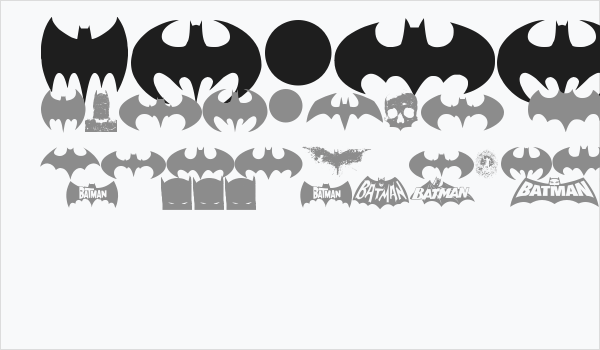 Batman Evolution Logo Font Business Card