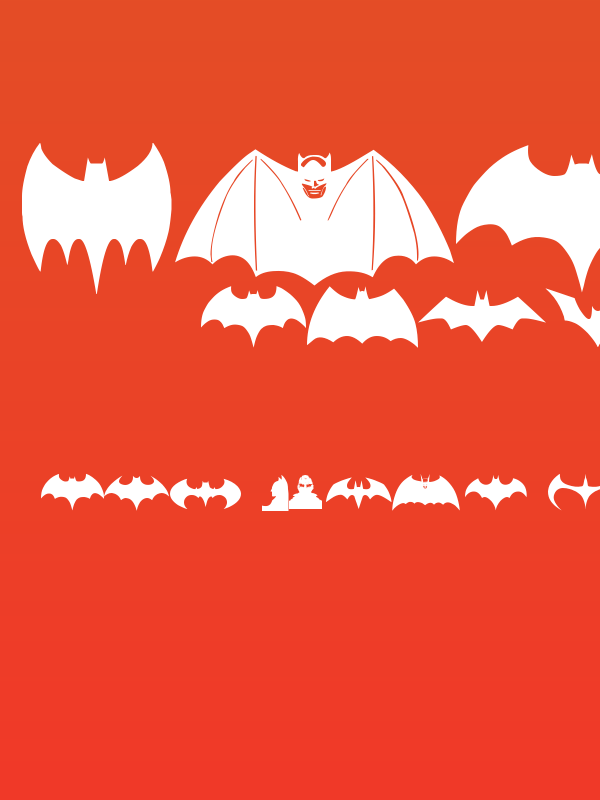Batman Evolution Logo Font Poster