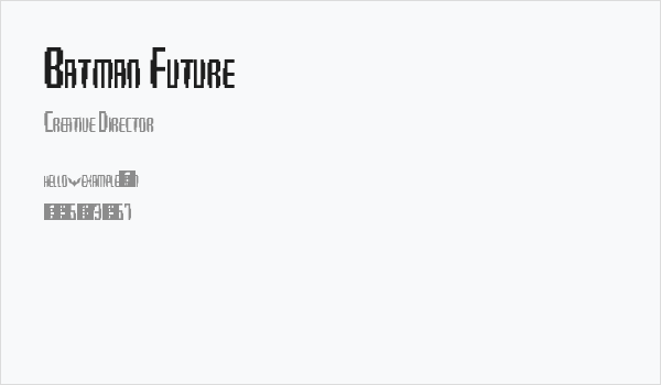 Batman Future Business Card
