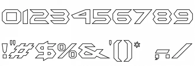 BatmanForeverOutline フォント その他の文字