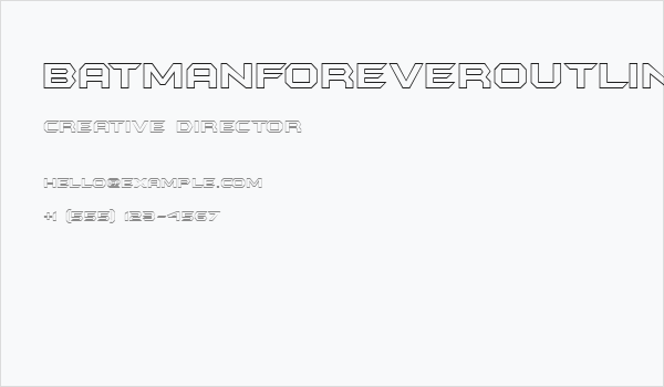 BatmanForeverOutline Business Card