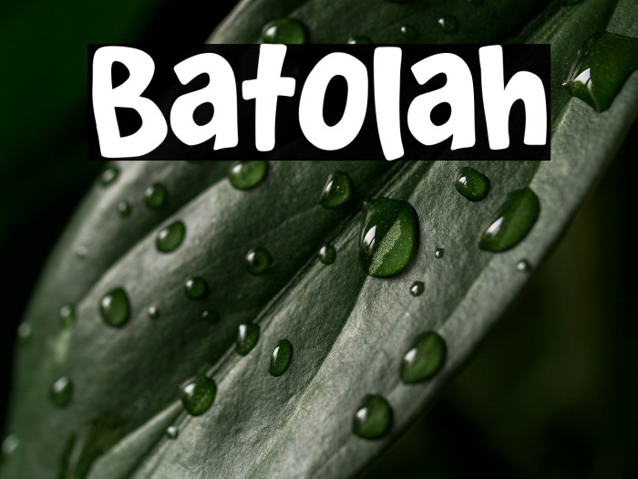 Batolah Example 1