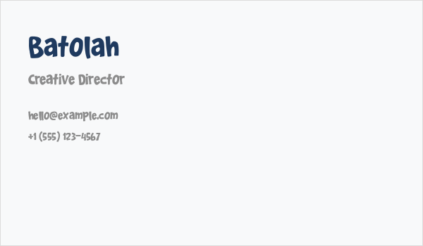 Batolah Business Card