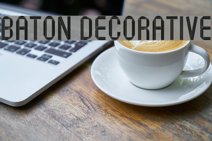 Baton Decorative Font examples