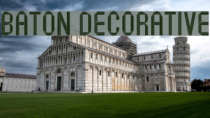 Baton Decorative Font examples