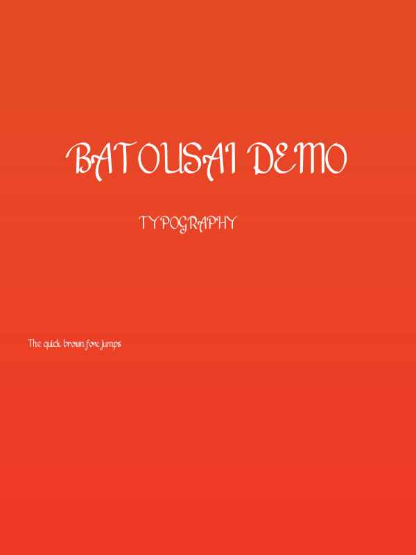Batousai Demo Poster