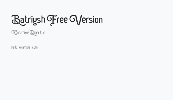 Batriysh Free Version Business Card