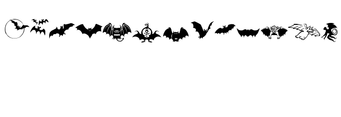 Bats-Symbols Font LOWERCASE