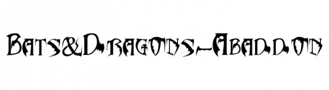 Bats&Dragons-Abaddon  Frei Schriftart Herunterladen