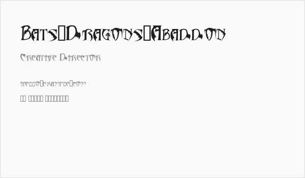Bats&Dragons-Abaddon Business Card