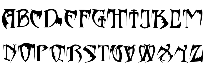 Bats&Dragons-Abaddon Schriftart Kleinbuchstaben