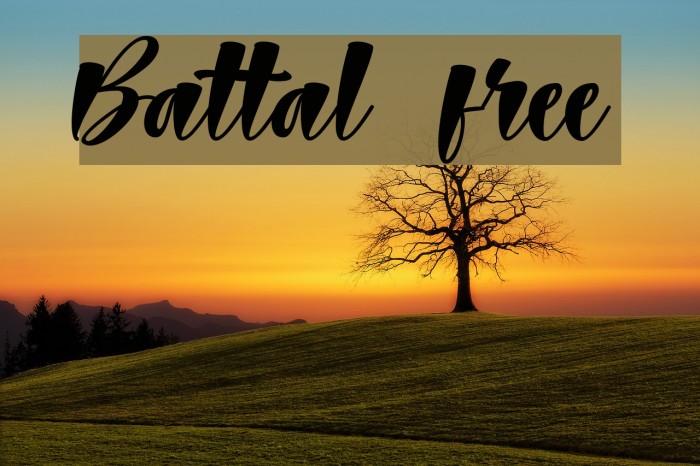 Battal free Font examples