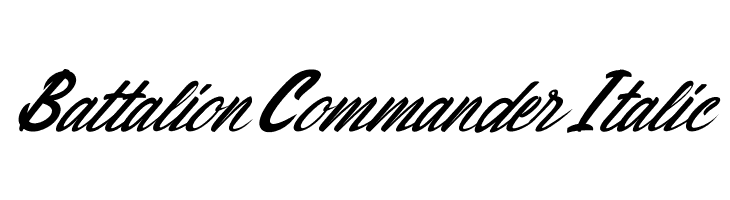 Battalion Commander Italic  免费字体下载