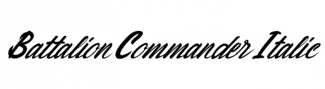 Battalion Commander Italic  नि: शुल्क फ़ॉन्ट्स डाउनलोड