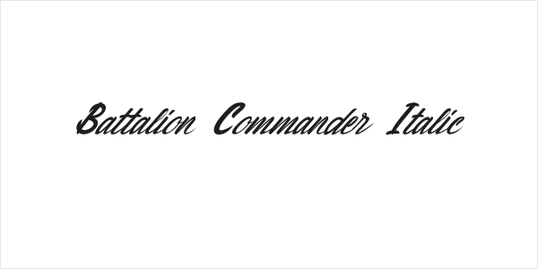 Battalion Commander Italic Logo
