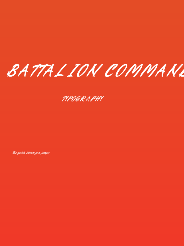 Battalion Commander Italic Poster
