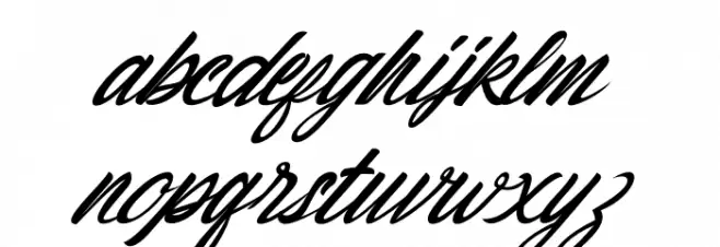 Battalion Commander Italic Schriftart Kleinbuchstaben