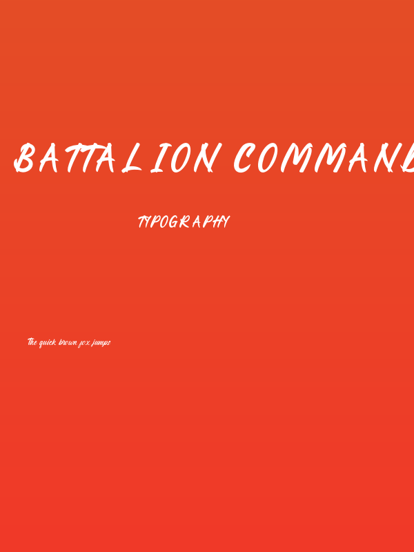 Battalion Commander Poster