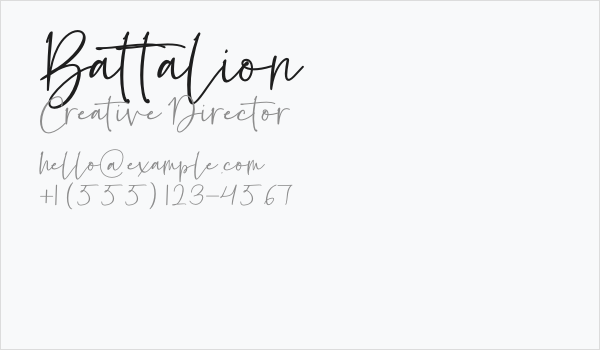 Battalion Business Card