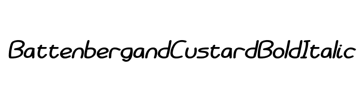Battenberg and Custard Bold Italic Caratteri
