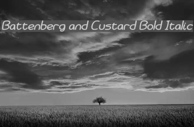 Battenberg and Custard Bold Italic examples