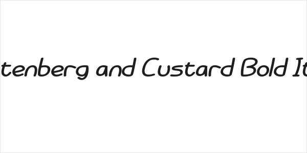 Battenberg and Custard Bold Italic Logo