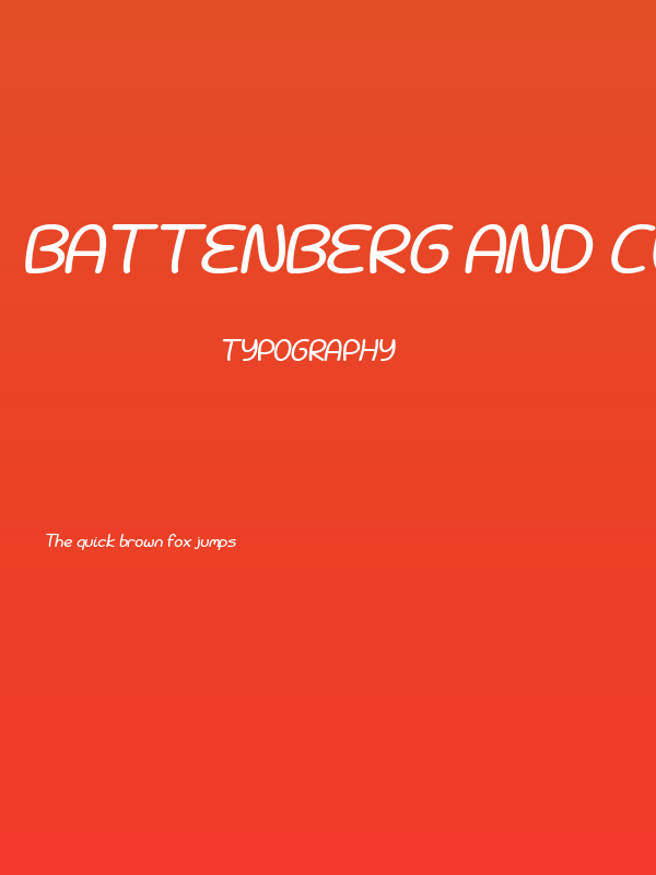 Battenberg and Custard Bold Italic Poster