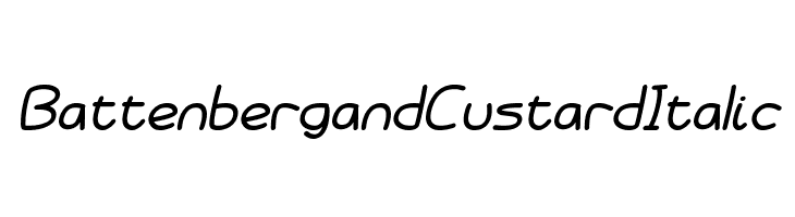 Battenberg and Custard Italic Schriftart