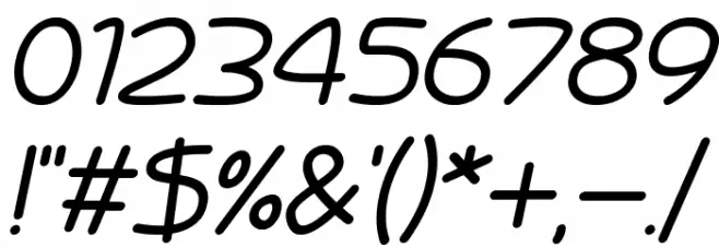 Battenberg and Custard Italic Font OTHER CHARS