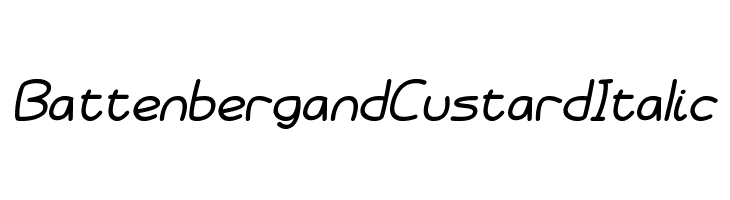 Battenberg and Custard Italic Font