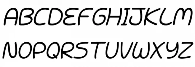 Battenberg and Custard Italic फ़ॉन्ट अपरकेस