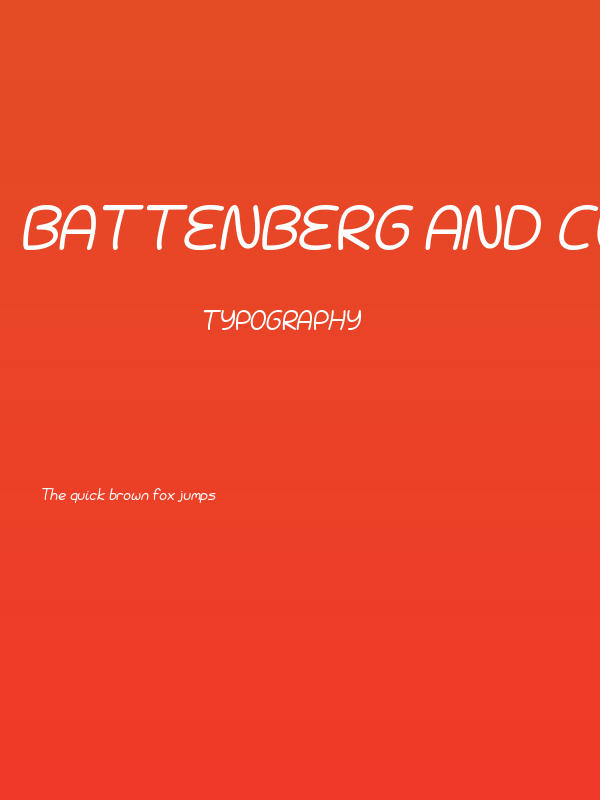 Battenberg and Custard Italic Poster